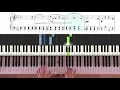 F. Schubert - Piano Trio op.100 No.2 in Eb major 2nd Movement (piano cover Tutorial)