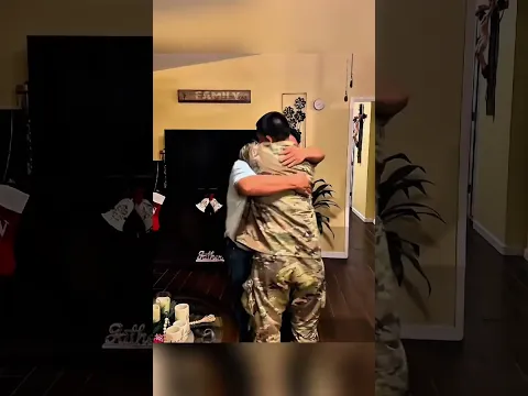 The hug hit harder than the mission #MilitaryHomecoming #FamilyLove #Fyp