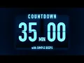 35 Minutes Countdown Timer Flip Clock with Simple Beeps
