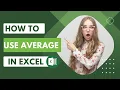 Master Excel s AVERAGE Functions AVERAGE AVERAGEA AVERAGEIF AVERAGEIFS with Wildcards