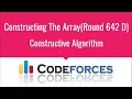 E002 Constructing The Array Constructive Algorithms CodeNCode