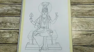how to draw and paint karumariamman part 1