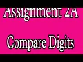 Python Assignment 2A Compare Digits