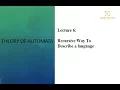 6-Recursive Method To Describe Language Theory of Computation Automata Computer Science