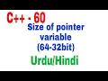 Size of Pointers in 64bit and 32 bit machines Jawad Aslam