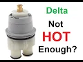 How to adjust the water temp Delta MultiChoice universal valve body with 13 or 14-series trim