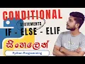 17 Conditional Statements - if else elif Python Programming Sinhala