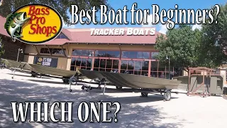Best Boat for Beginners Jon boat Grizzly Tracker Bass Pro Shop Boats Fishing Boat