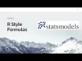 Fitting Models Using R Style Formulas with statsmodels