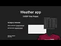 Weather App - CS50 Final Project