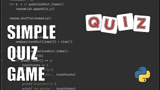 Simple Quiz Game Python How to Code Random Quiz