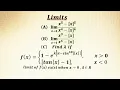 Three Most important problems on limits