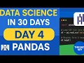 Pandas in Python Series for Data Science Day 4 Data Science Full Course Data Science in 30 Days