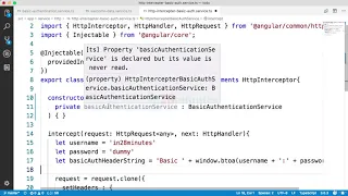 084 Step 83 Refactoring HttpInterceptor to use Basic Authentication Token