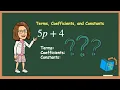 What Are Terms Coefficients and Constants - Math Defined with Mrs C