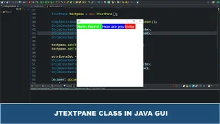 Java GUI Tutorial - Create a TextPane Using JTextPane Class In Java GUI Swing