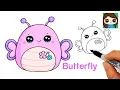 How to Draw a Butterfly Easy Squishmallows