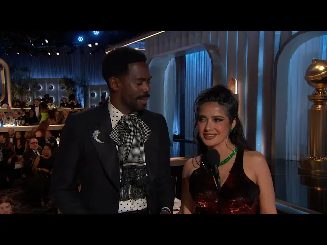 Golden Globes 2025 | Colman Domingo e Salma Hayek Pinault presentano il premio per la migliore attrice televisiva in una serie drammatica