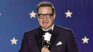 Brendan Fraser TEARS UP During Critics Choice Awards Acceptance Speech