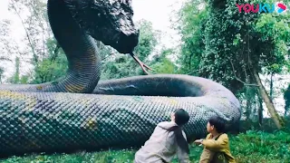 giant snake saves mother and son fighting with two dragons snake 3 youku monster movie