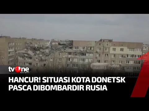 Diserang Rusia, Bangunan Apartemen di Donetsk Rusak Berat