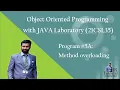 Java program for Method overloading Program VTU 3rd Sem Java Laboratory Polymorphism