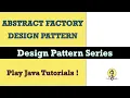 Design Patterns Abstract Factory Design Pattern Example Java Abstract Factory Design Pattern