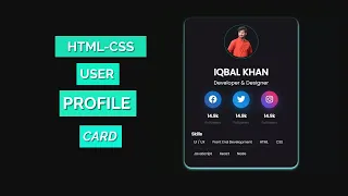 How To Make Profile Card Using HTML and CSS User Profile Page Design with HTML CSS