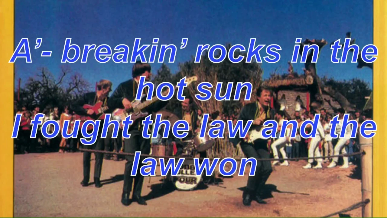 I Fought The Law (And the law won) - The Bobby Fuller Four (LYRICS)