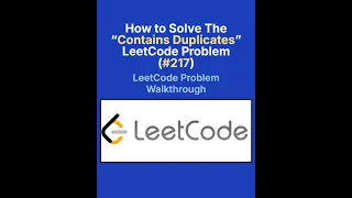 LeetCode 217 Contains Duplicate Solution in Python Easy Interview Problem Tutorial