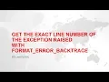 How to get the exact error line number in Oracle