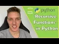 Recursive Functions on Python