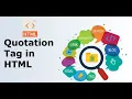 HTML Quotations HTML Tutorial