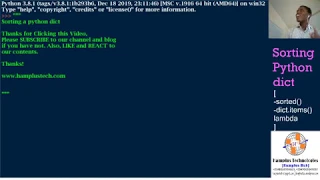 Sorting a Python Dictionary