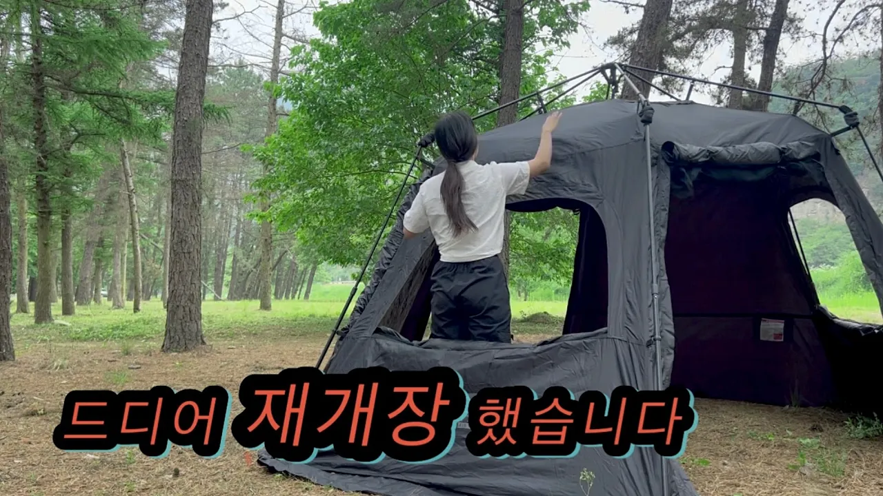 [VLOG] 모두들 달리세요 /서울에서 1시간 솔숲 대자연 캠핑장 / 청산캠핑장(구그린애캠핑장) 200팀 선착순사이트 / 모빌리티 A10 MAX 썸네일