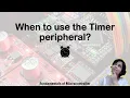 Different ways modes of using the Timer peripheral Microcontroller Basics