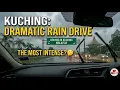 RAW UN-EDITED Kuching Malaysia 4K Drive - 30 Mins Relaxing Cloudy Weather Natural ASMR