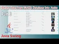 Display Data From MySQL Database Into Jtable In Java Part 3