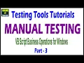 Manual Testing tutorial VB Script Business Operations for Windows Part - 3 Onlineit tutorials