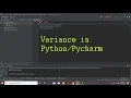 how to find the variance in python how to get the variance in pycharm