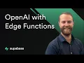 OpenAI with Edge Functions
