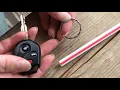 getting a THICK key onto a key ring EASY WAY a drinking straw
