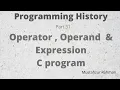 Operator operand expression arithmetic c program 31 c program c program bangla full course