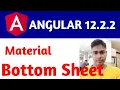 Angular 12 Tutorial For Beginners How to use bottom sheet Material Component in angular project
