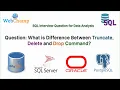 SQL Que 1 Delete vs Drop vs Truncate Commands Explained with Difference