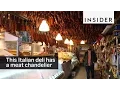 This Italian deli in the Bronx has a meat chandelier