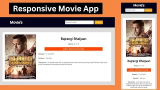 How To Make A Movie App Using API and JavaScript Movie App Using HTML CSS and JavaScript