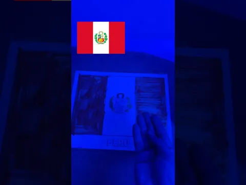COLOREANDO LA BANDERA DE PERÚ 🇵🇪 🦙🔵 CON LUCES LED AZULES 💡🔥 #shortsvideo #peru