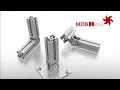 Articulated joint for aluminum t-slot profiles