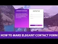 Responsive Contact Us form Using HTML and CSS